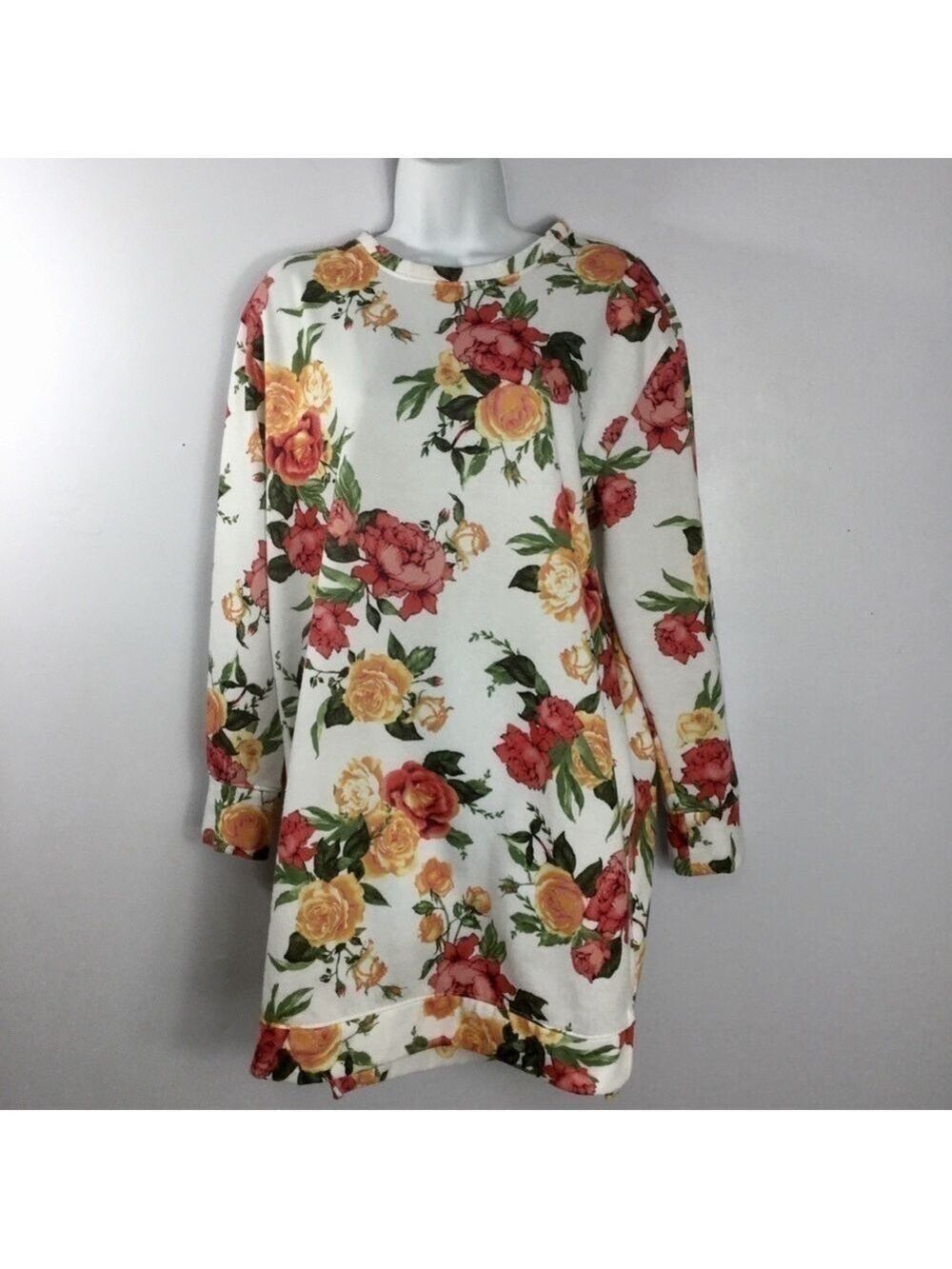𝅺gianni Bini Floral Sweatshirt Dress Size M